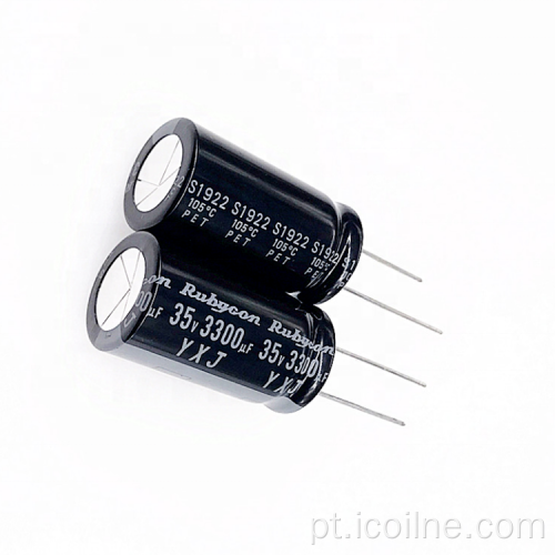 Plugue 3300UF 35V original no capacitor eletrolítico de alumínio